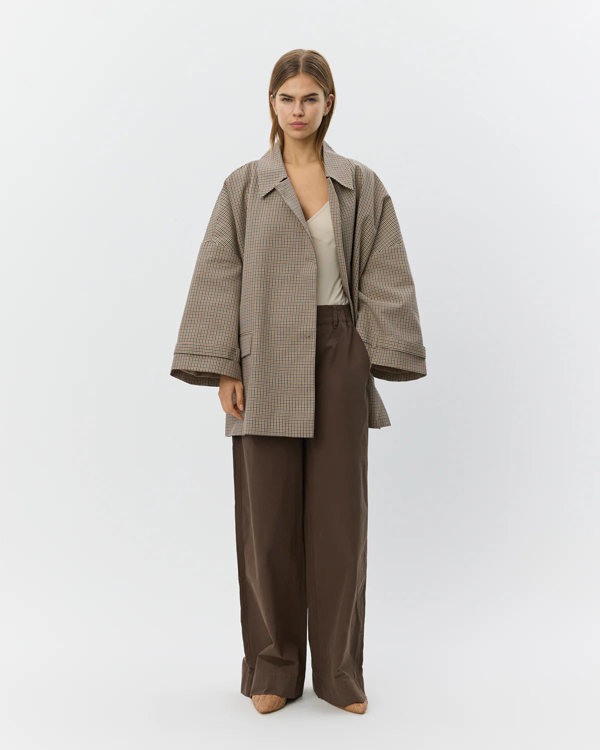 Selina Oversize Check Jacket