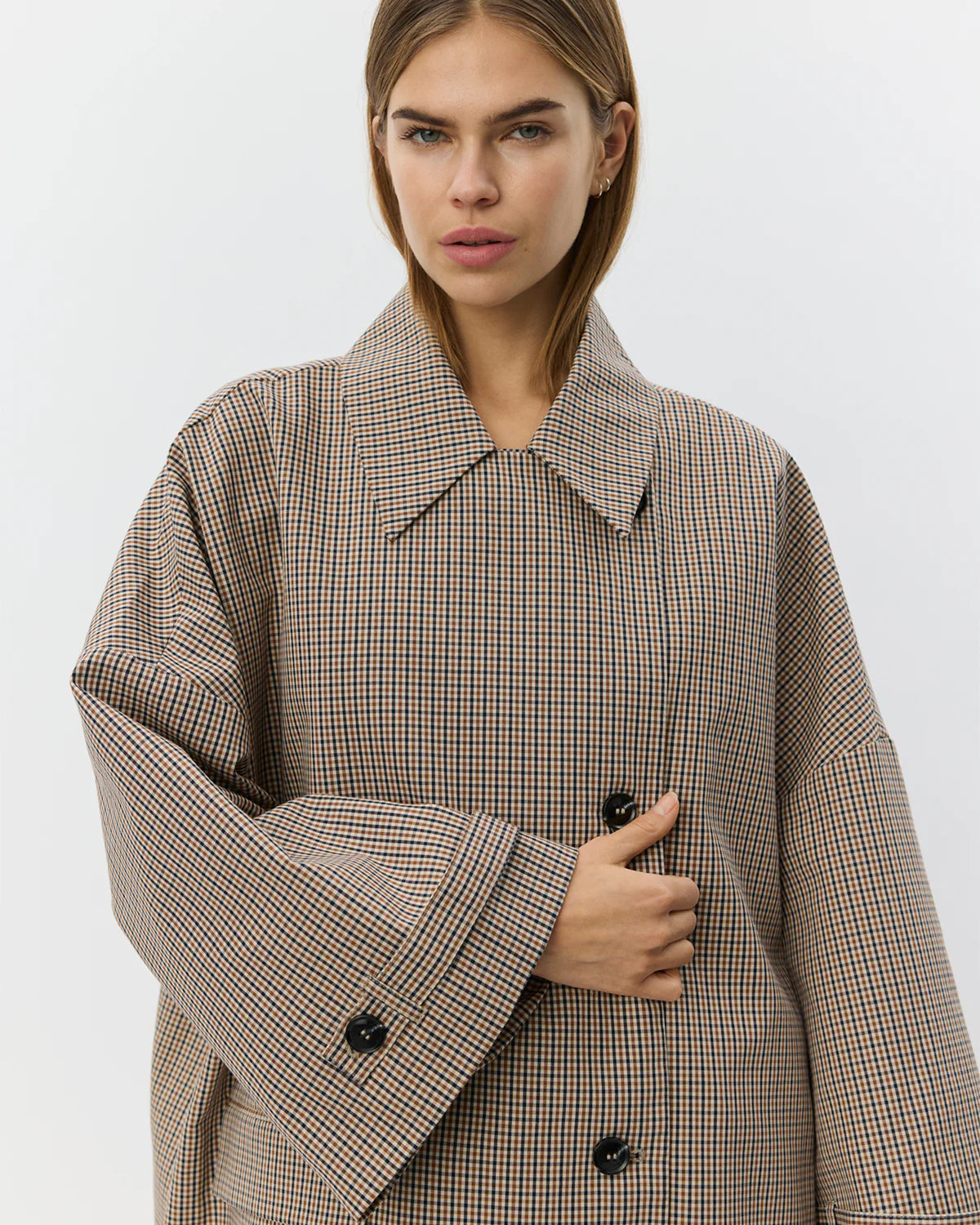 Selina Oversize Check Jacket