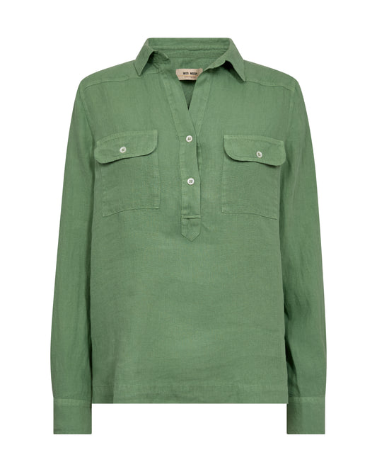 Enna Linen Pocket Blouse