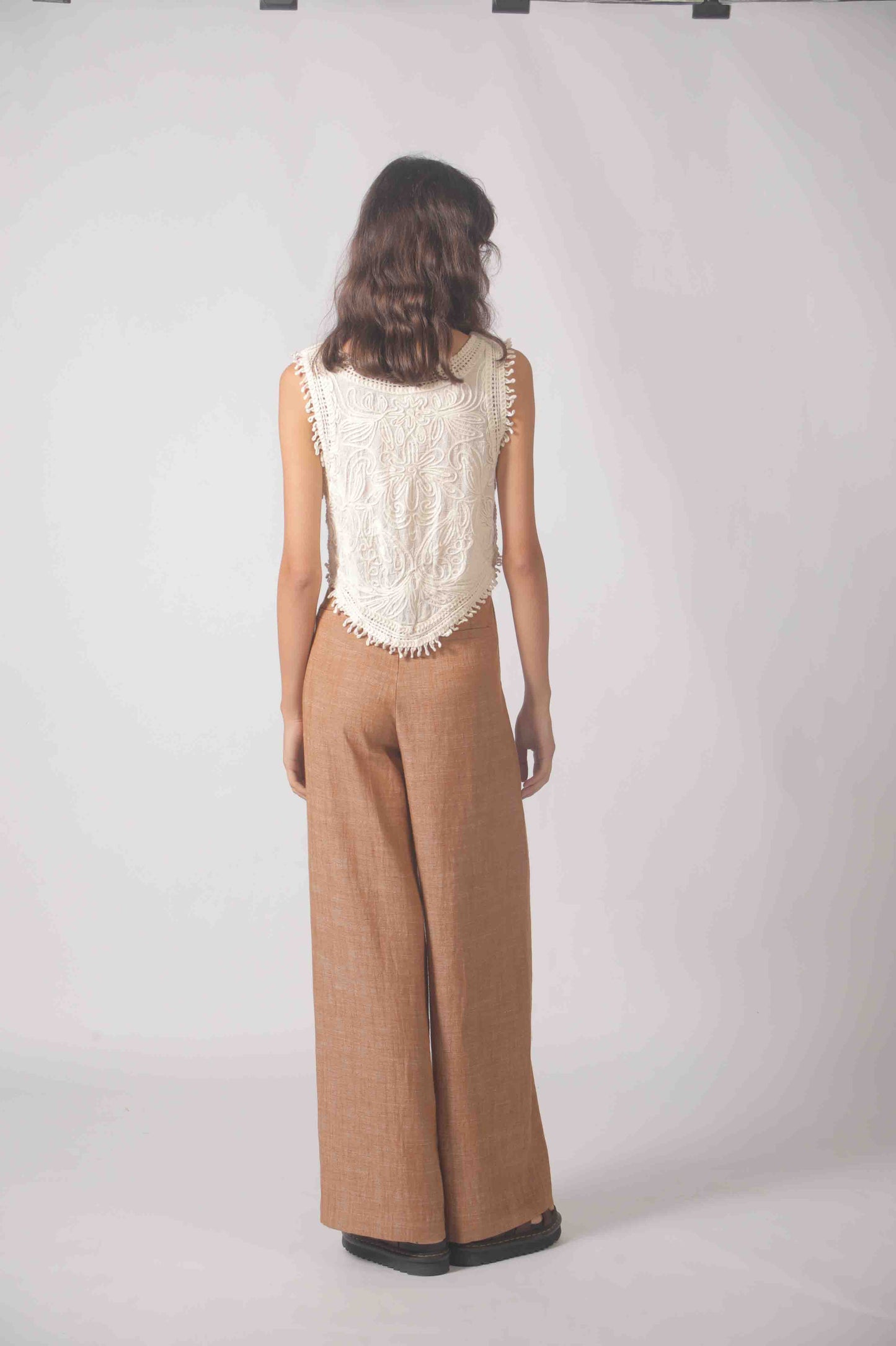 Embroidered Crochet Tank