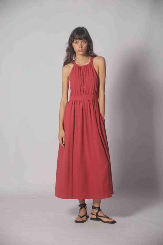 Twist Back Midi Dress