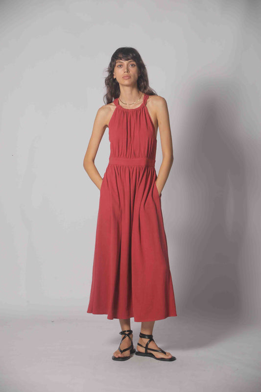 Twist Back Midi Dress