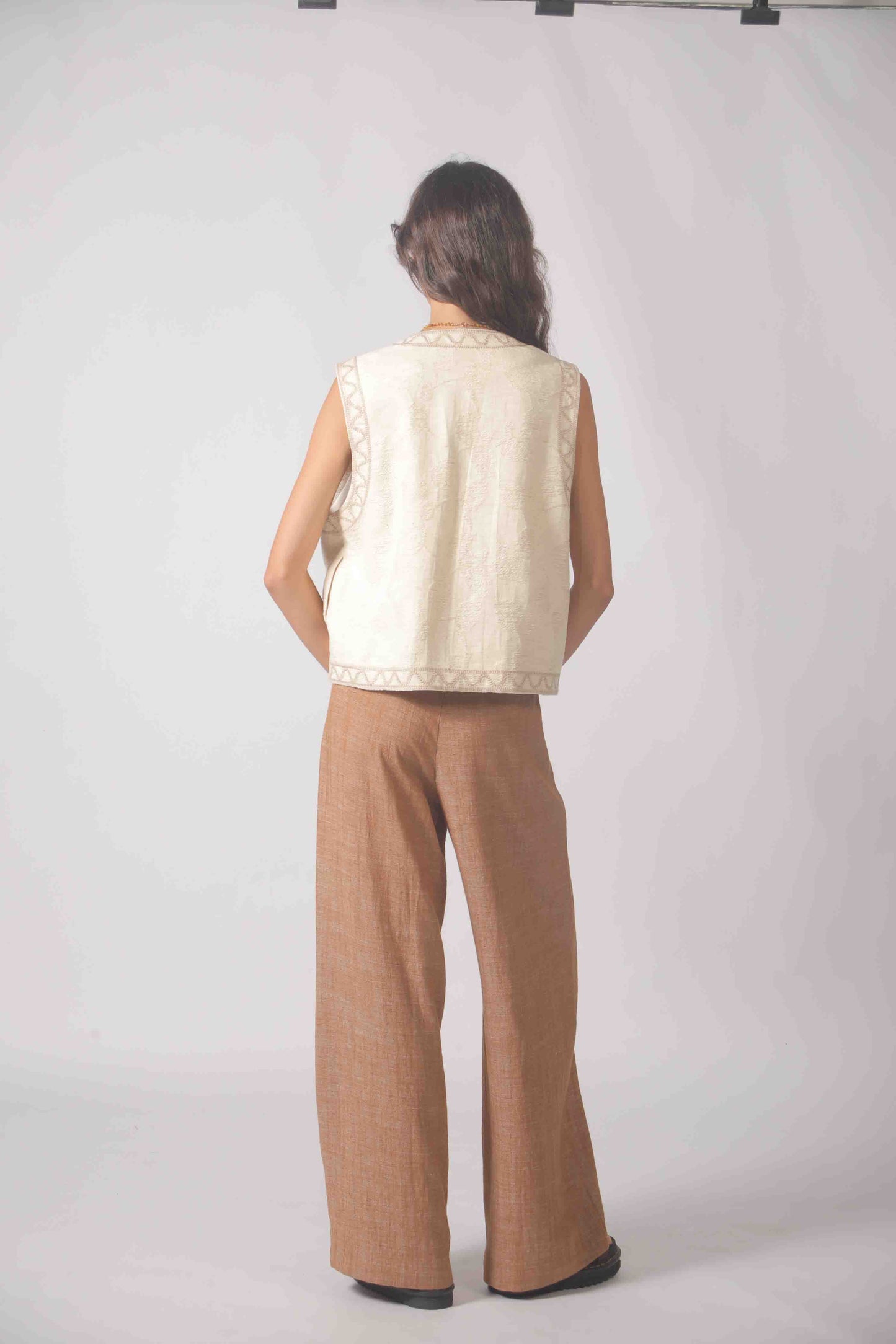 Floral Embroidered Vest