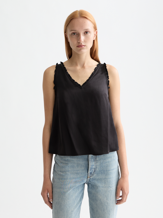 V-Neck Ruffle Tank