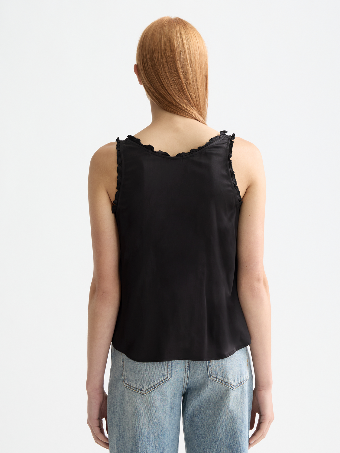 V-Neck Ruffle Tank