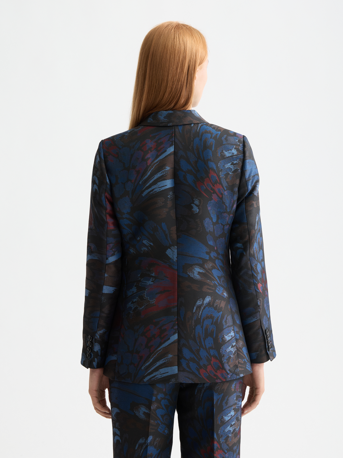 Double Breasted Jacquard Blazer