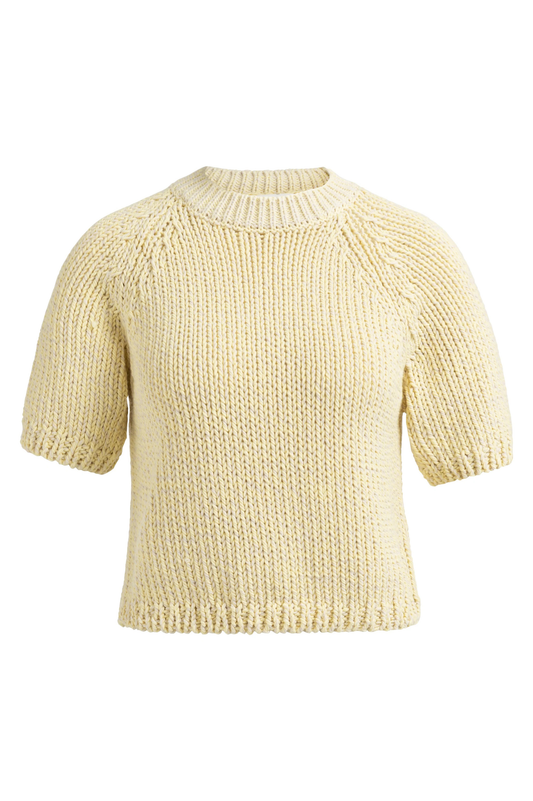 Heavy Yarn Sweater Short Sleeve