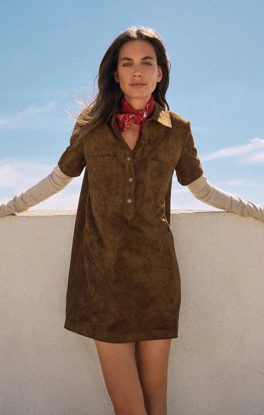 Authentic Suede Mini Dress (8349344235728)