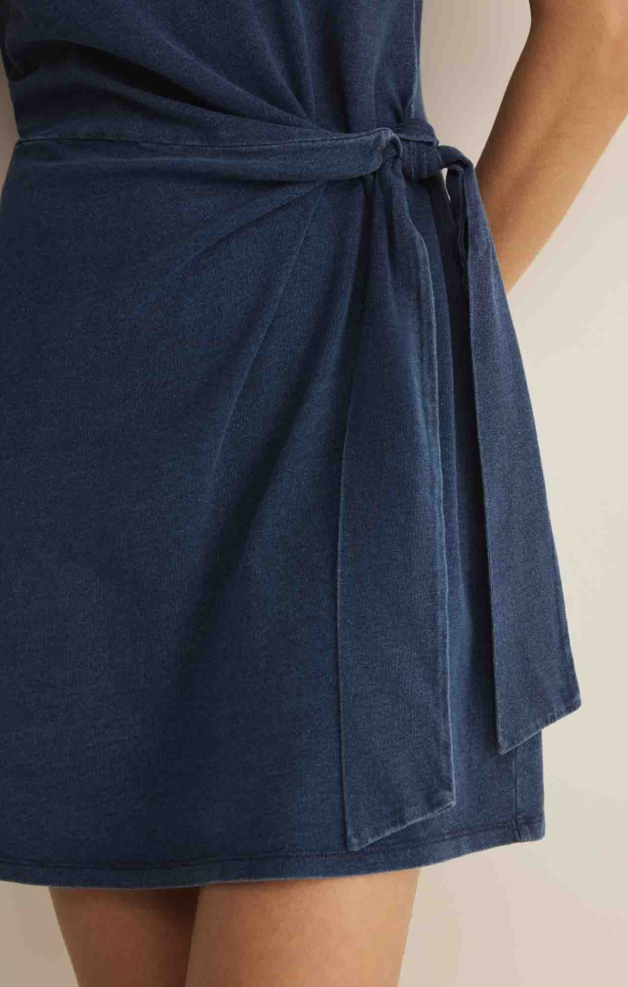 Mattie Jersey Denim Mini Dress