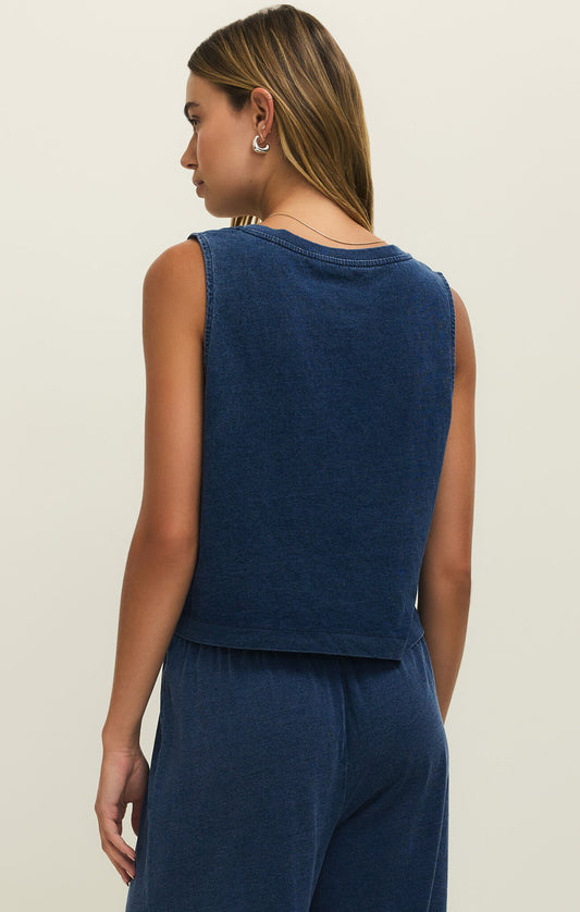Sloane V-Neck Denim Tank