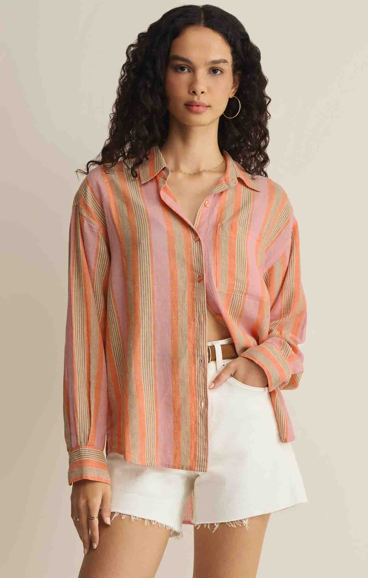 The Perfect Striped Button Up