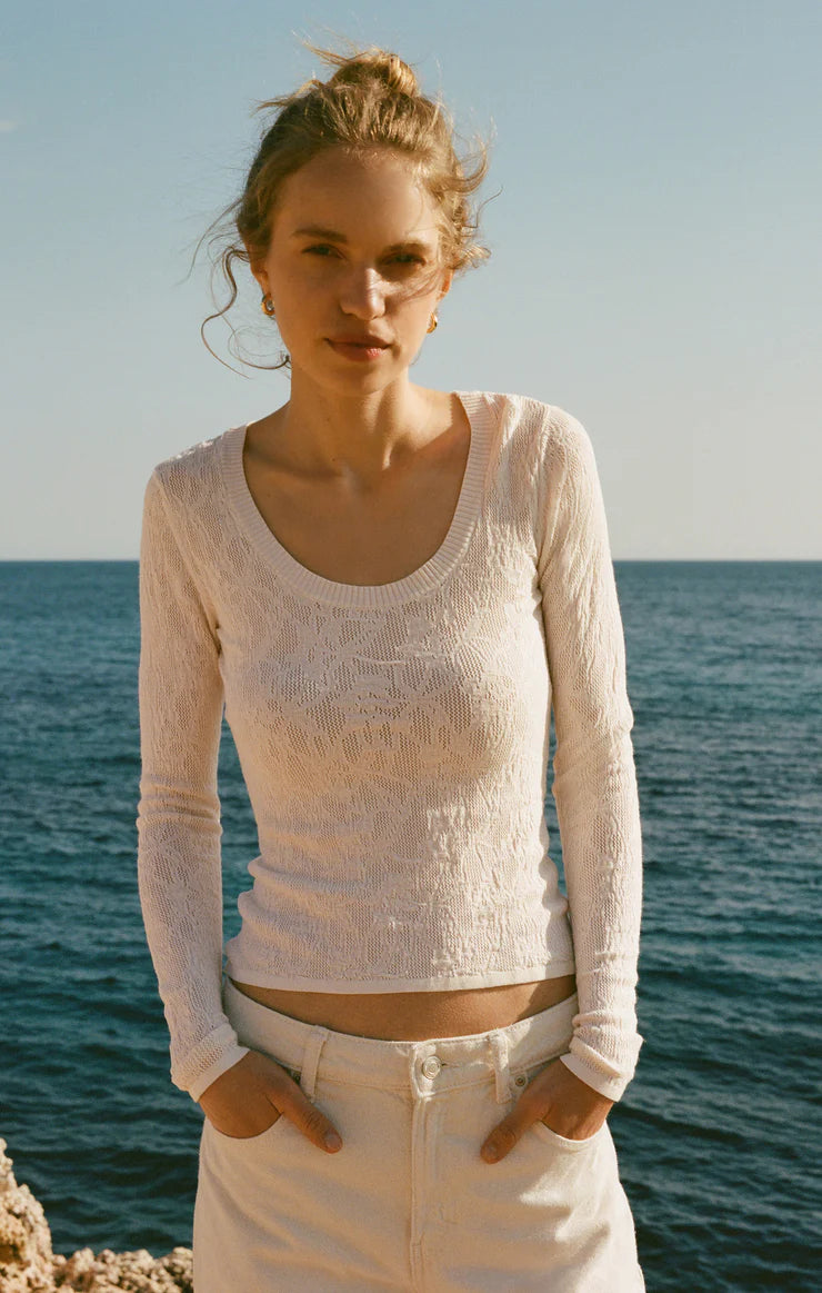 Tibi Scoop Mesh Sweater (8349344891088)