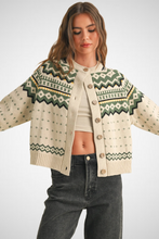 Load image into Gallery viewer, Multi Pattern Button Front Sweater Cardigan (8229683167440)
