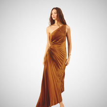 Load image into Gallery viewer, Assymetric Pleated Dress (7915392499920)
