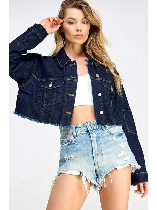 Crop Denim Jacket (8027792572624)