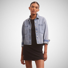 Load image into Gallery viewer, Cropped Denim Jacket (7921761779920)
