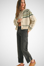 Load image into Gallery viewer, Multi Pattern Button Front Sweater Cardigan (8229683167440)

