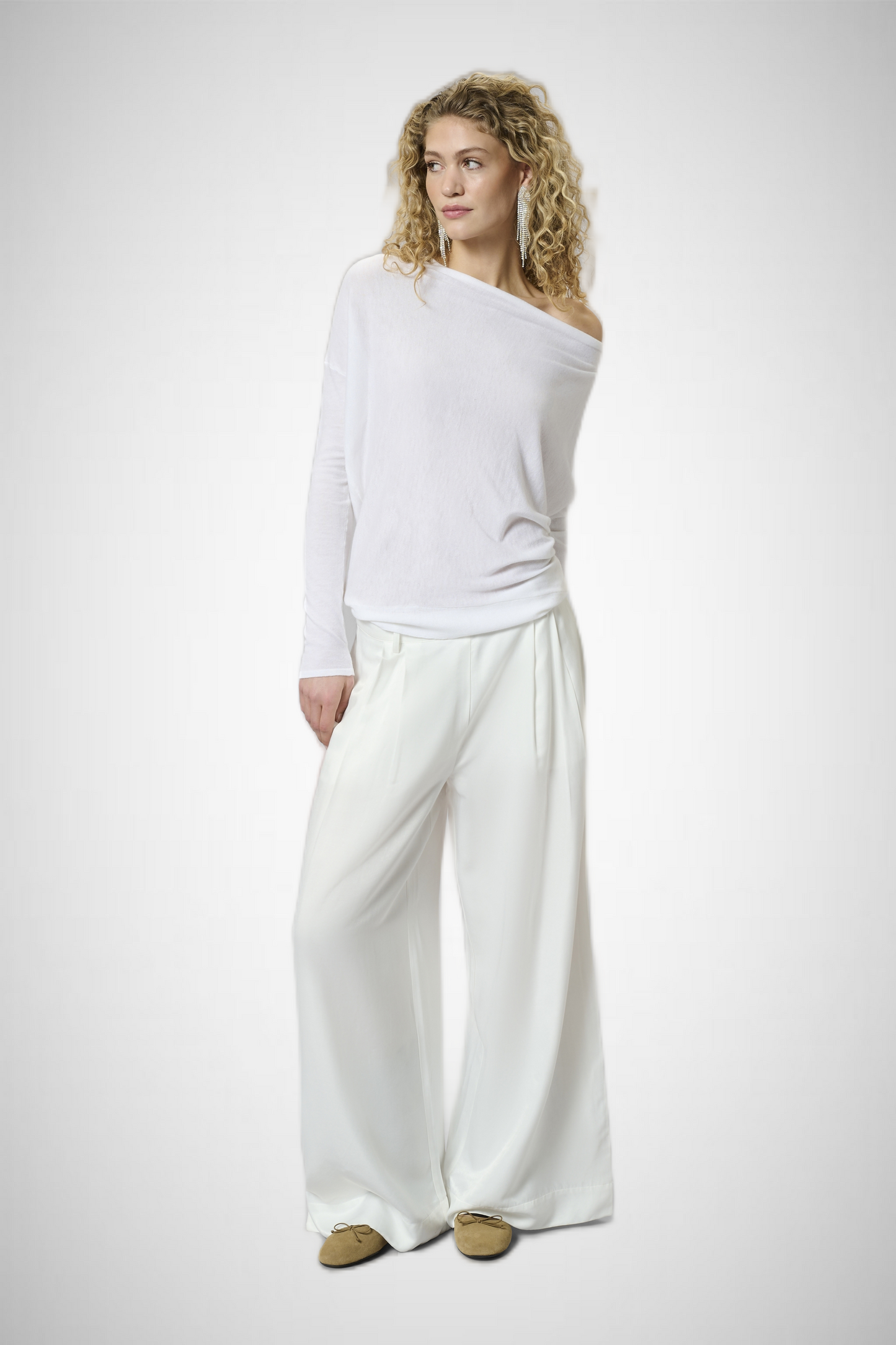 Polly Waterfall Knit Blouse (8350479384784)