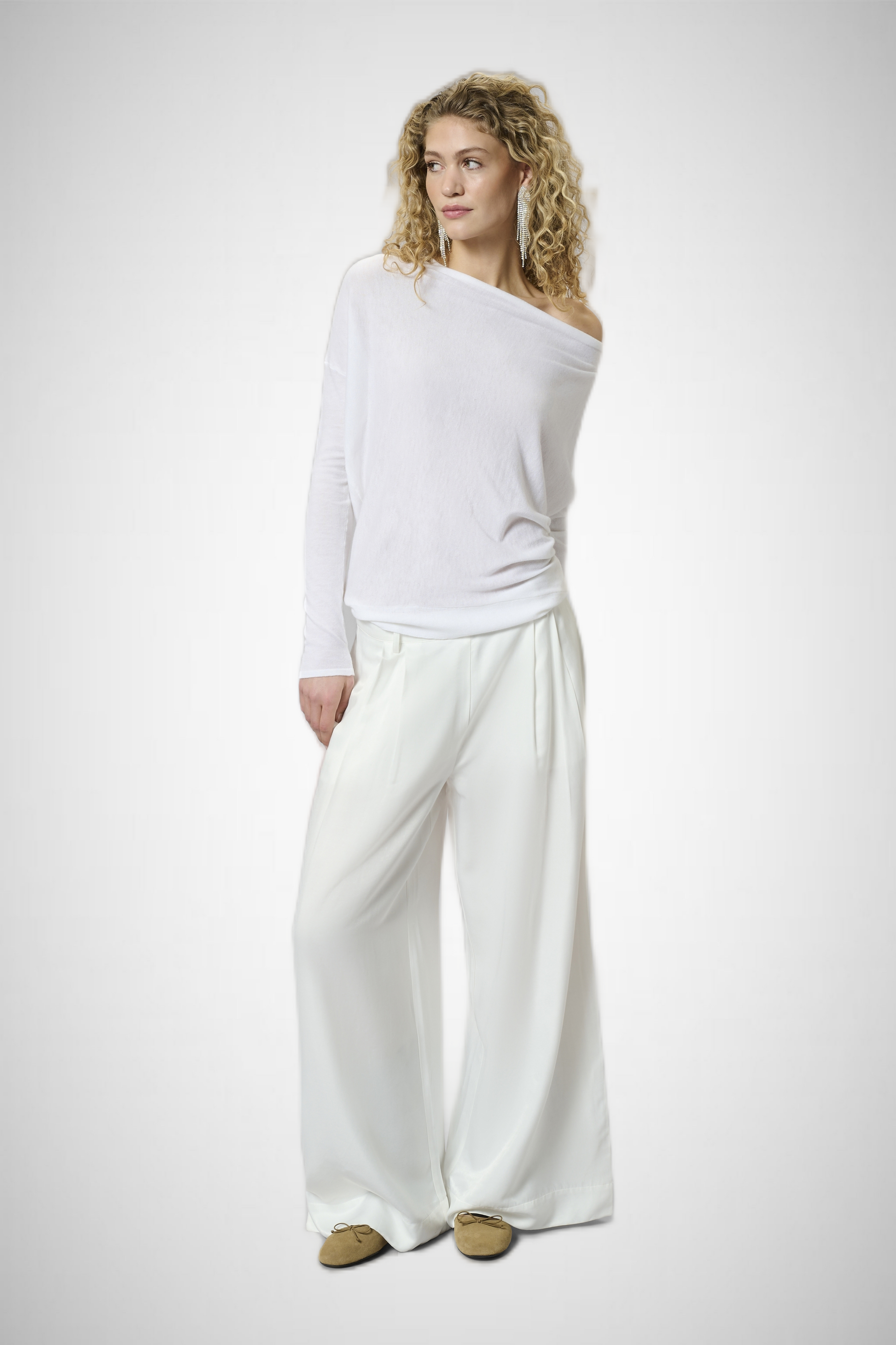 Polly Waterfall Knit Blouse (8350479384784)