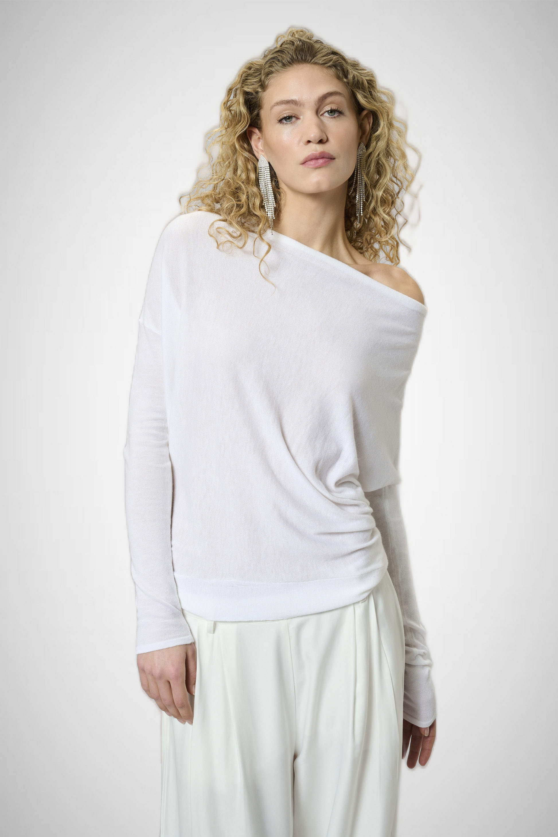 Polly Waterfall Knit Blouse (8350479384784)