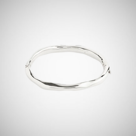 Light Recycled Bangle Silver-Plated (8302558085328)