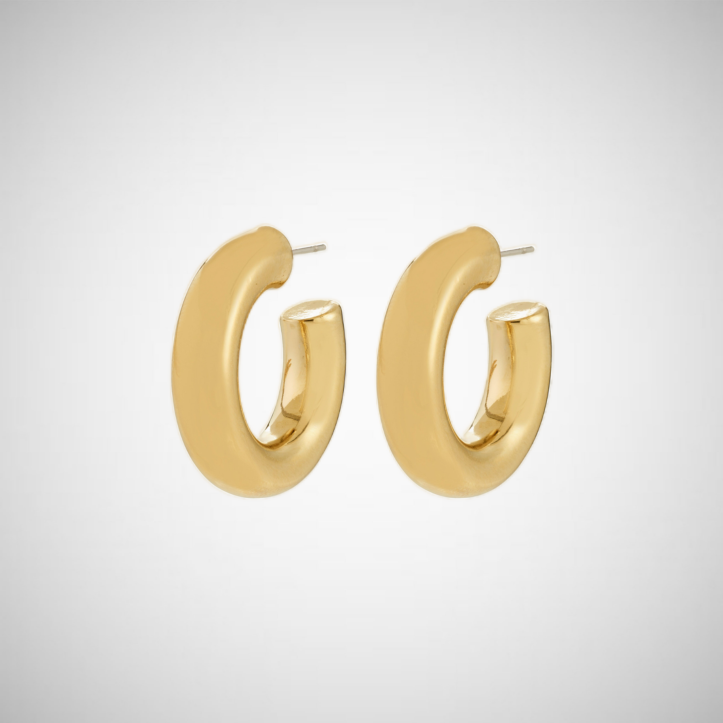 Phase Large Hoops Gold-Plated (8335103951056)