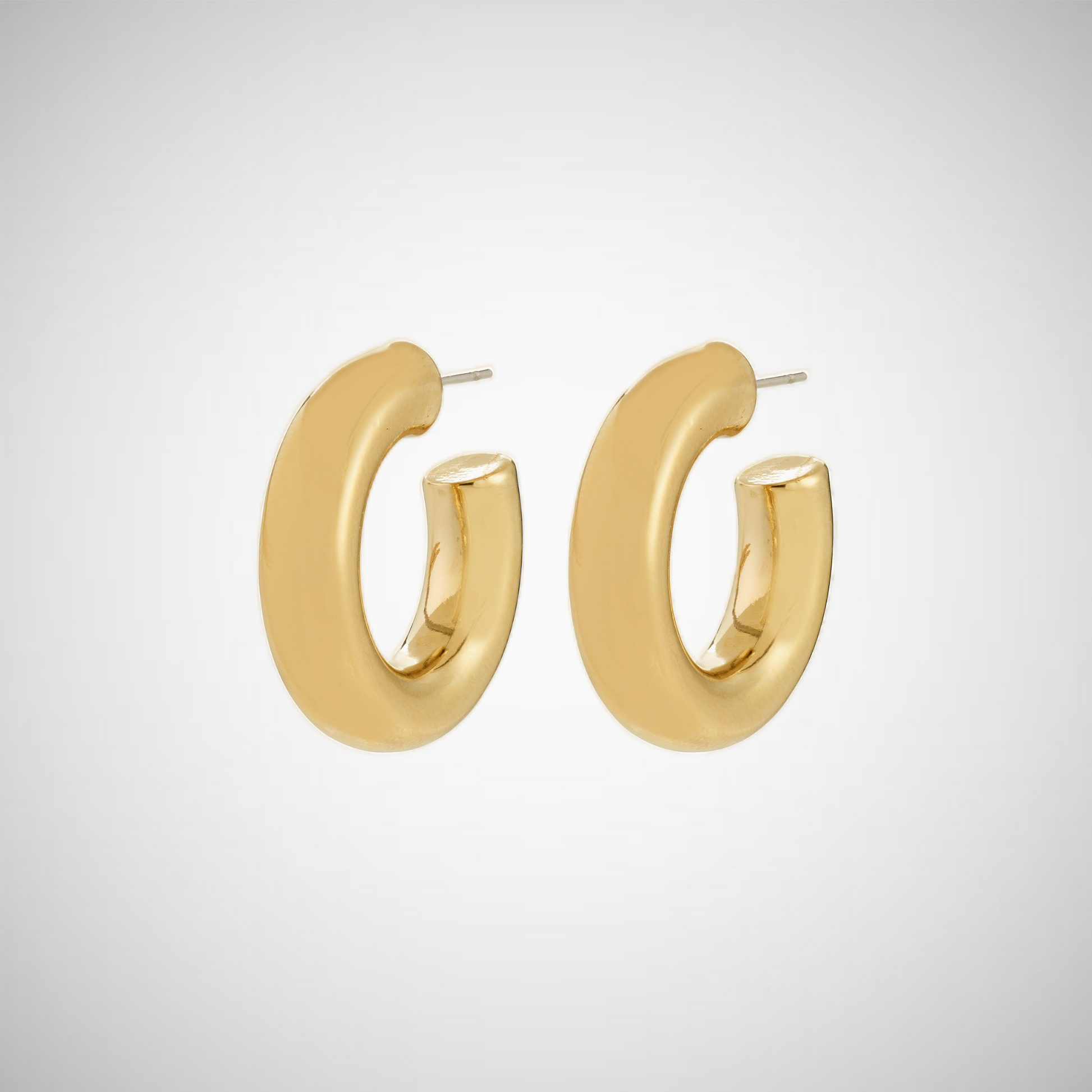 Phase Large Hoops Gold-Plated (8335103951056)