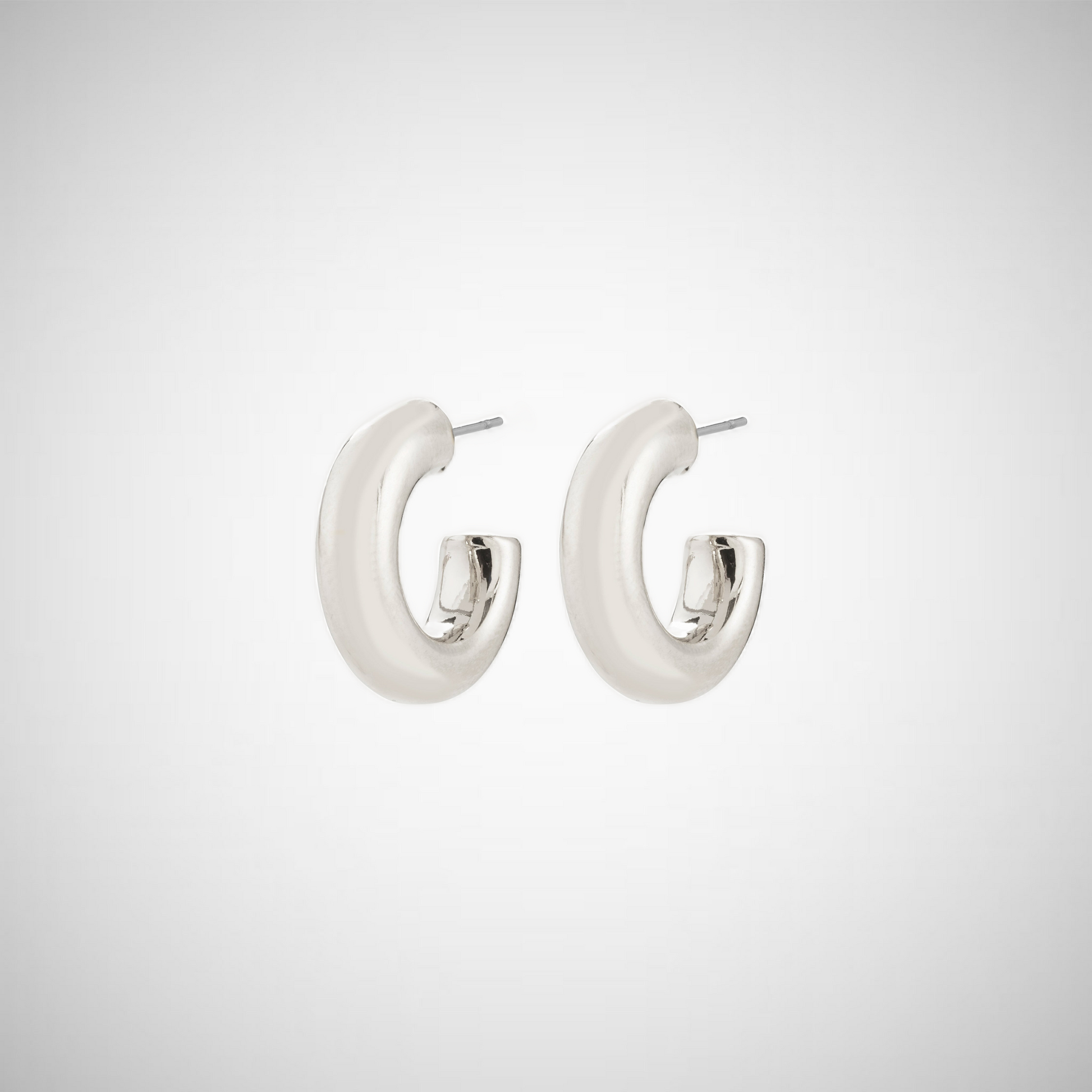 Phase Small Hoops Silver-Plated (8335103852752)