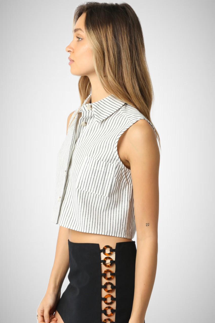 Charlize Stripe Shirt (8261383061712)