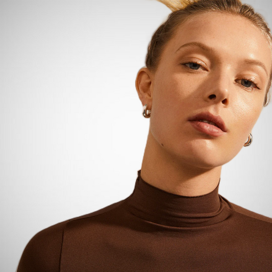 Aica Recycled Chunk Hoop Earrings Silver-Plated (8302556381392)