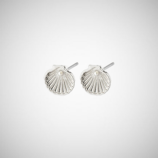 Opal Recycled Seashell Earrings Silver-Plated (8302556184784)