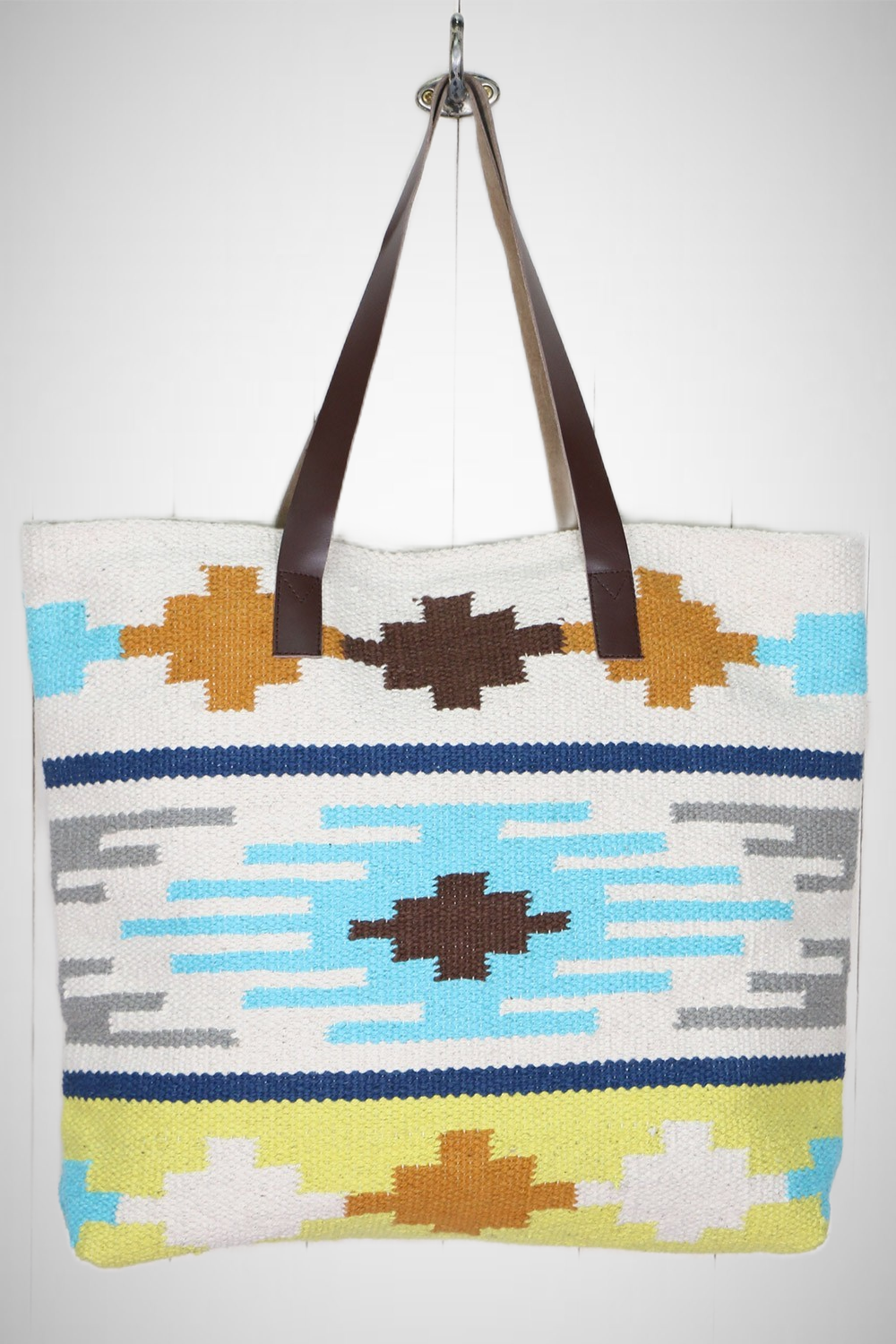 Large Aztec Motif Tote Bag (8261795676368)