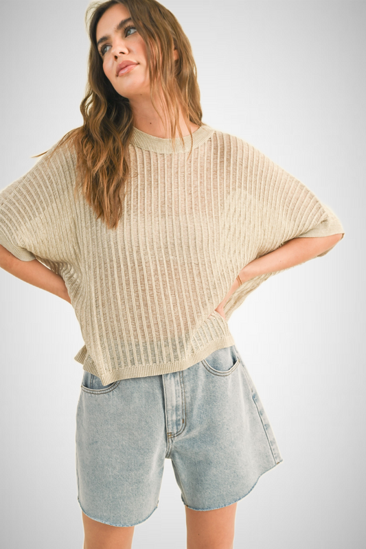 Light Weight Thin Knitted Top (8258932441296)