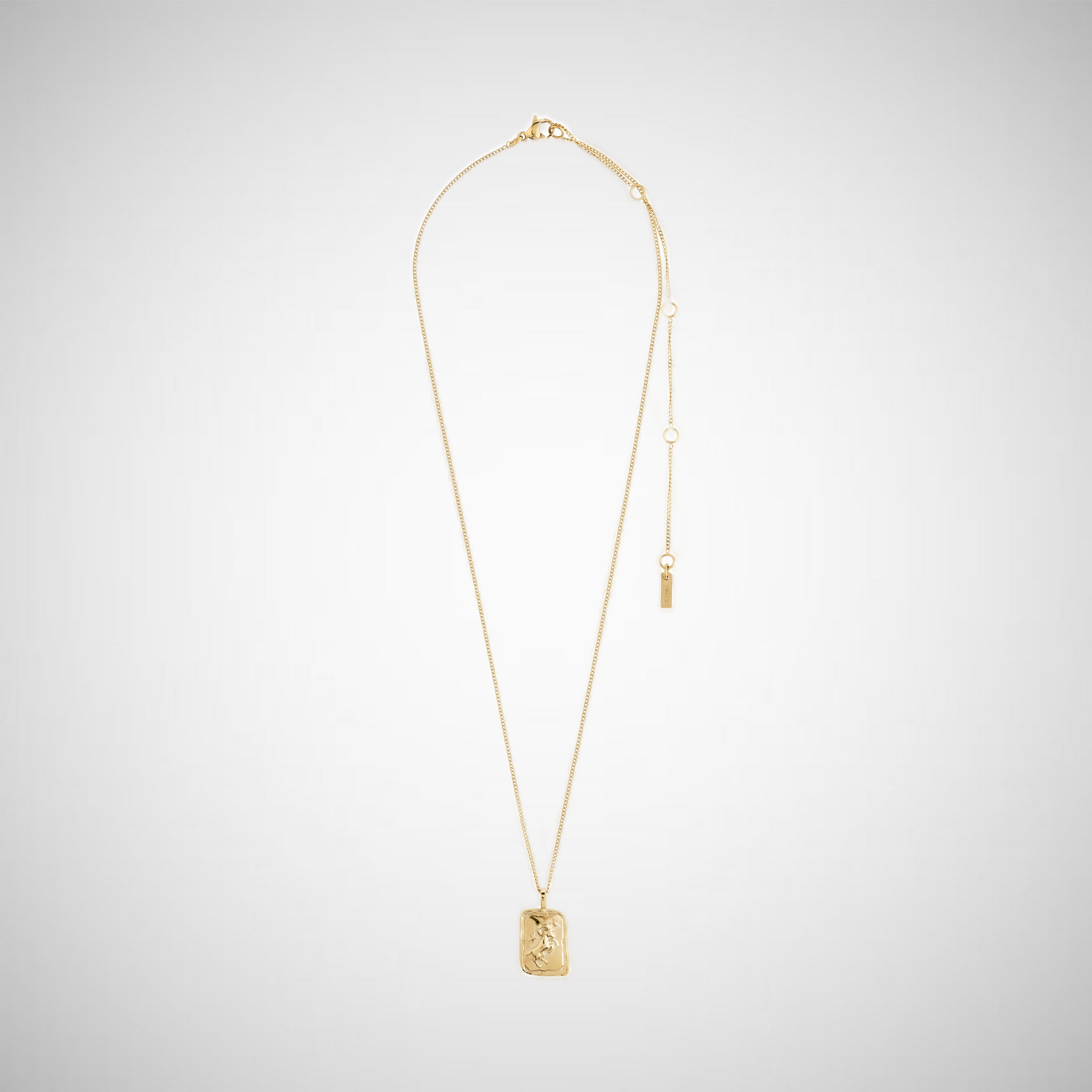 Aries Recycled Zodiac Sign Necklace, Gold-Plated (8302556446928)