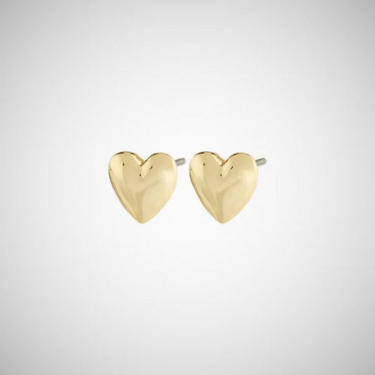 Sophia Recycled Heart Earrings Gold-Plated (8302555857104)