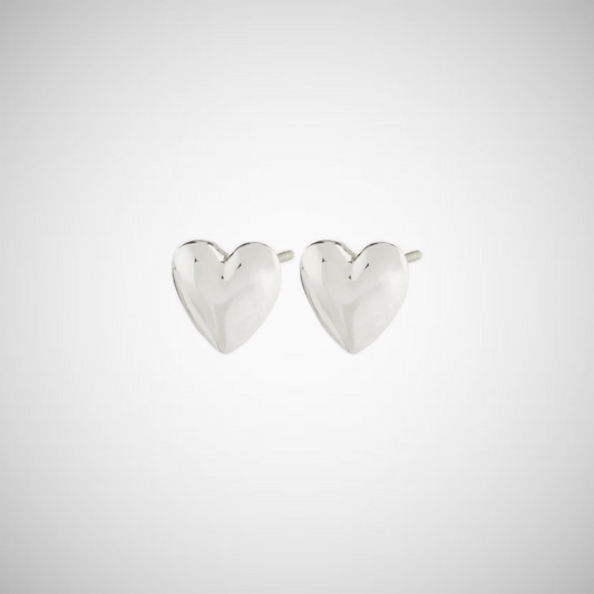 Sophia Recycled Heart Earrings Silver-Plated (8302555824336)