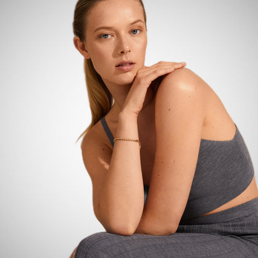 Pam Recycled Robe Chain Bracelet Gold Plated (8302555660496)