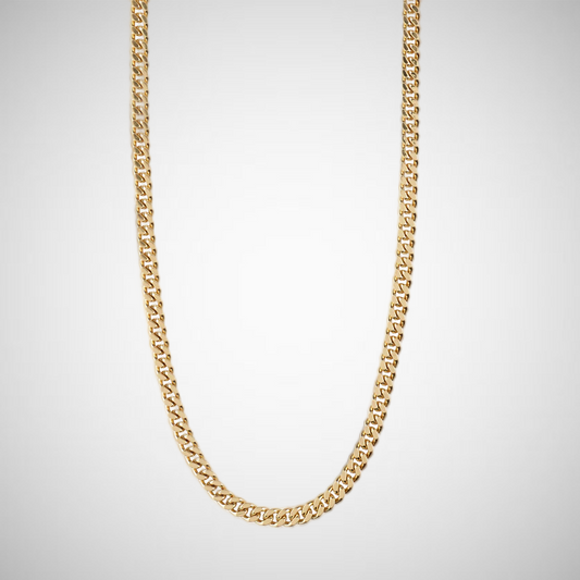 Fuchsia Recycled Curb Chain Necklace Gold-Plated (8302555365584)