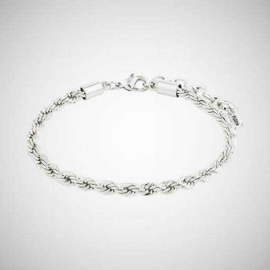 Pam Recycled Robe Chain Bracelet Silver Plated (8302555594960)