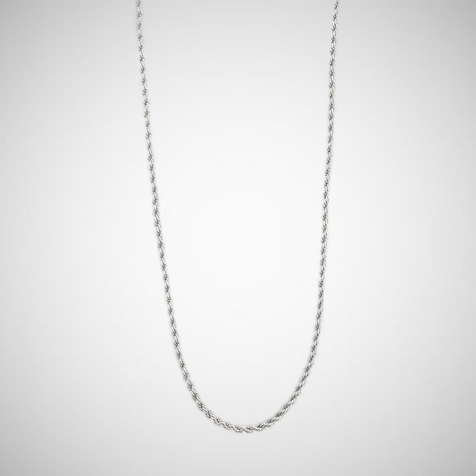 Pam Recycled Robe Chain Necklace Silver Plated (8302555529424)