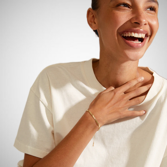 Joanna Recycled Flat Snake Chain Bracelet Gold Plated (8302555300048)