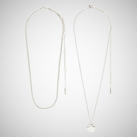 Declan Necklace 2-In-1 Set, Silver-Plated (8335104278736)