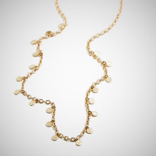 Panna Recycled Coin Necklace Gold-Plated (8302555431120)
