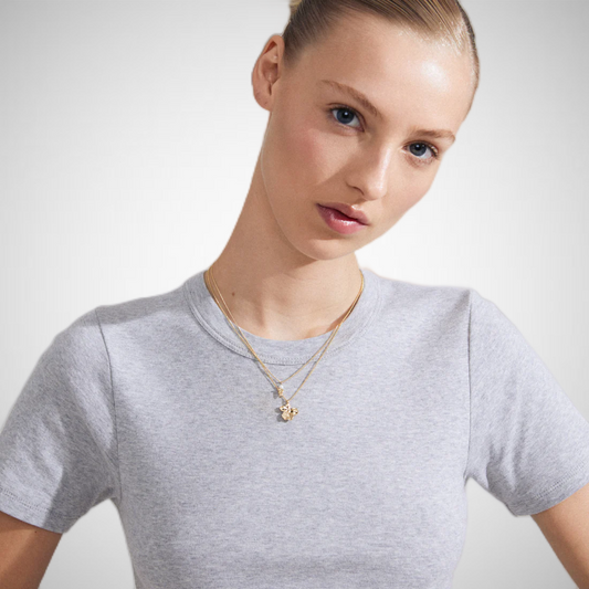 Zhuri Recycled Necklace 2-In-1 Set Gold-Plated (8302555070672)