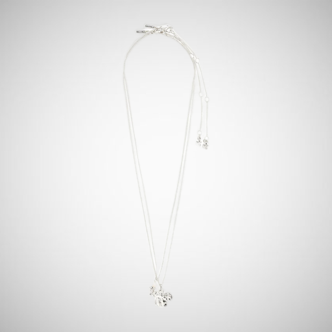 Zhuri Recycled Necklace 2-In-1 Set Silver-Plated (8302555037904)