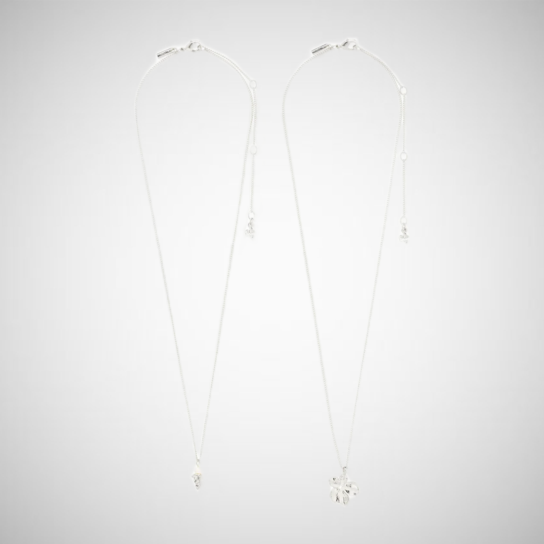 Zhuri Recycled Necklace 2-In-1 Set Silver-Plated (8302555037904)
