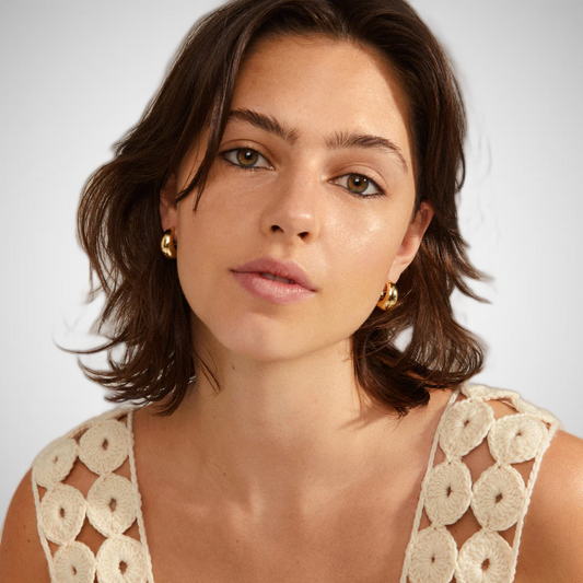 Ioanna Recycled Chunky Hoops Gold-Plated (8302556283088)