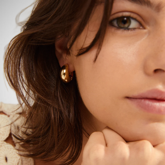 Ioanna Recycled Chunky Hoops Gold-Plated (8302556283088)