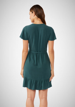 Load image into Gallery viewer, Flutter Sleeve Wrap Mini Dress (8261796069584)
