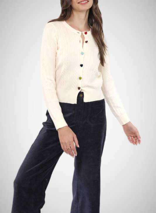 Mochi Heart Button Sweater Cardigan (8345074663632)